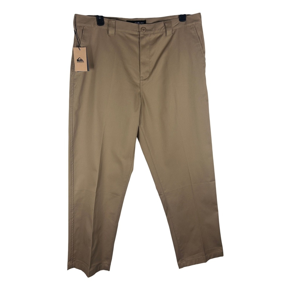 Quiksilver Mens Khaki‎ Tan Stretch Chino Pants AQYNP03029 Size 38 NWT